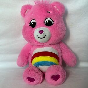 ❌SOLD❌  Care Bears Cheer Bear Bean Plush Stuffed Toy in Pink 14”